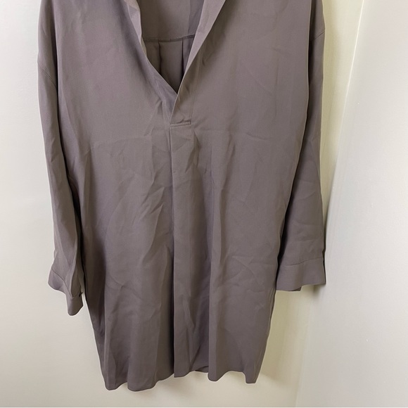 Vince Slit Collar Silk Long Sleeve Dress in Size XS - Picture 4 of 10